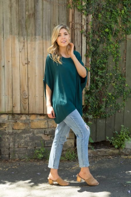 Emerald Drape Top