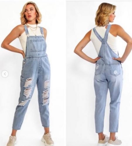 Rip Denim Overall