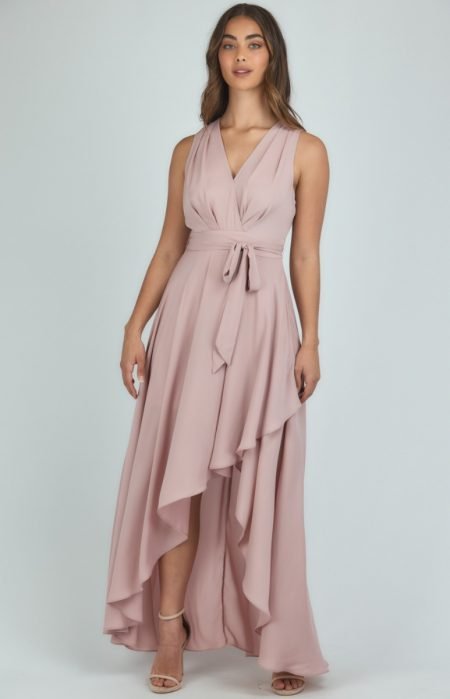 Blush Waterfall Maxi Dress