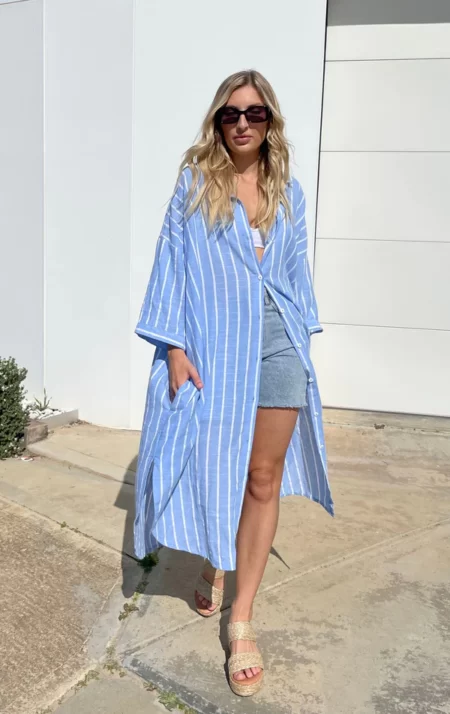 Blue Meryl Shirt Dress