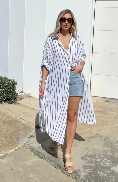 White Meryl Shirt Dress