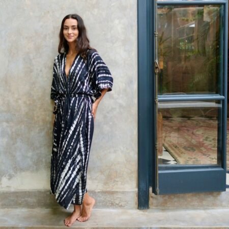 Black Tie Dye Kimono