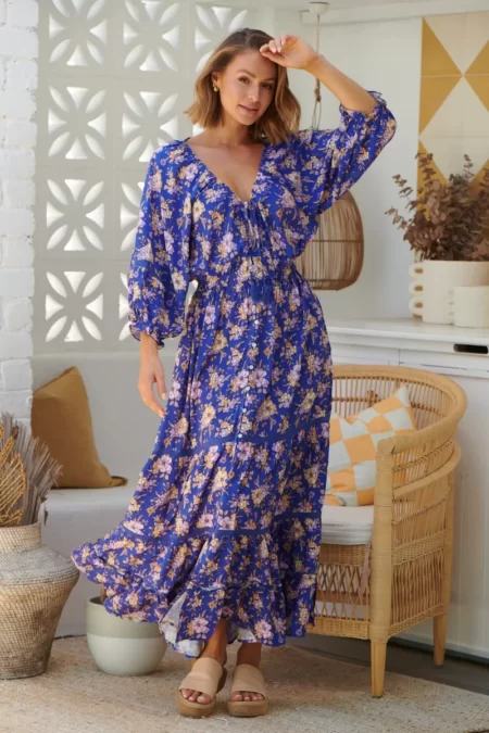 Jaase Delfina Print Maxi Dress