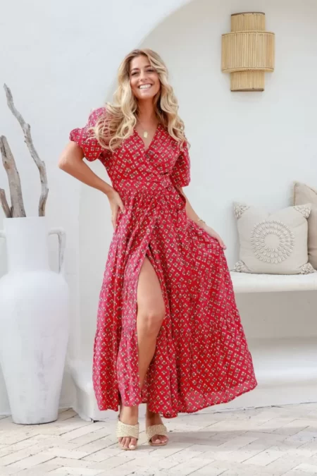 Ditsy Wanderer Wrap Dress