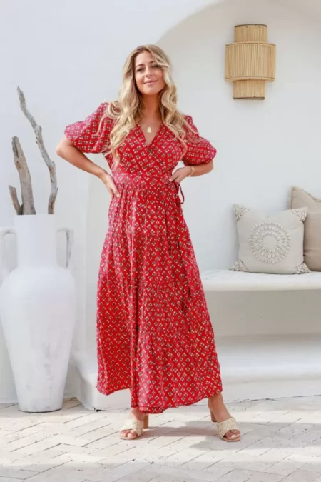 Ditsy Wanderer Wrap Dress