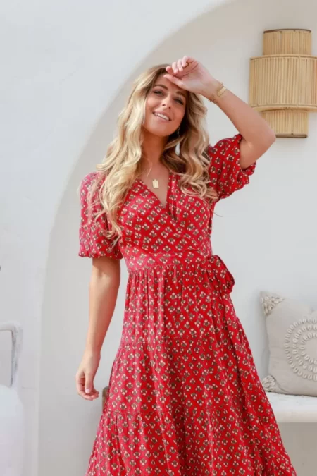 Ditsy Wanderer Wrap Dress